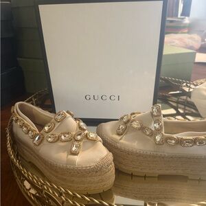 Gucci Platform Espadrille Mules